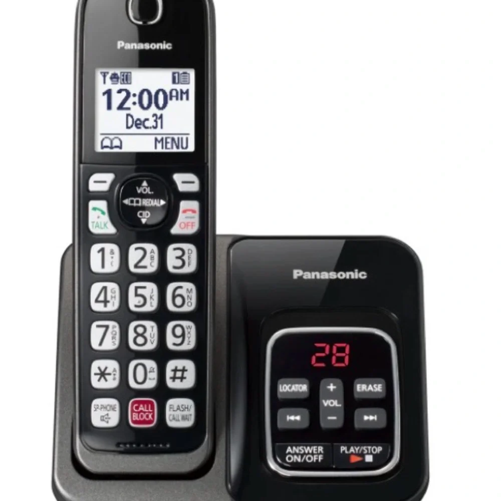 Panasonic Cordless Phone with Answering Machine, Advanced Call Block